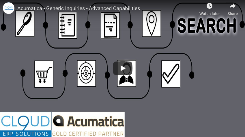 Acumatica Generic Inquiries – Advanced Capabilities 5/12/20