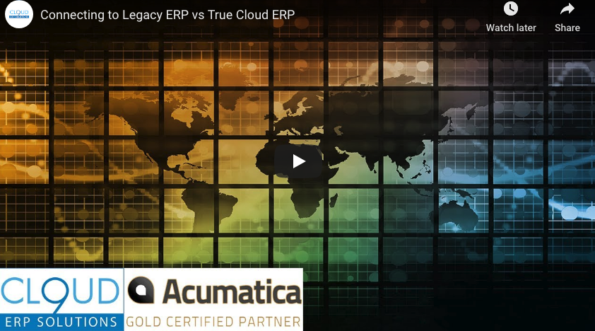 Connecting to Legacy ERP vs True Cloud ERP 3/18/20