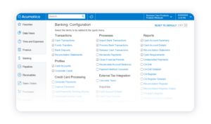 Acumatica personalization dashboard